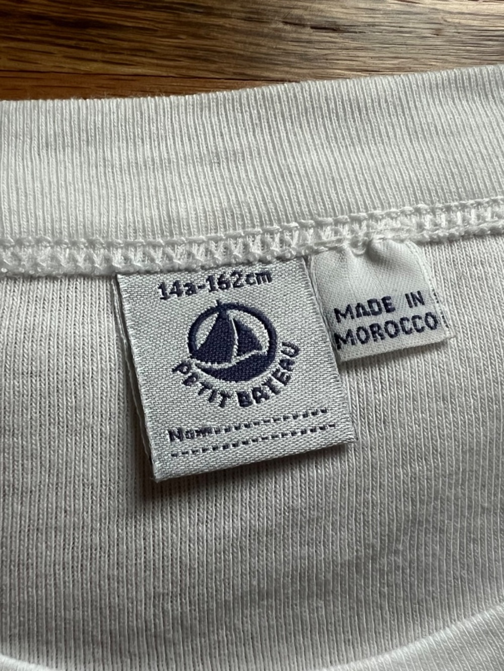 Petit Bateau white s/s 100% cotton tee shirt women’s size UK 14/XS - Picture 3 of 5